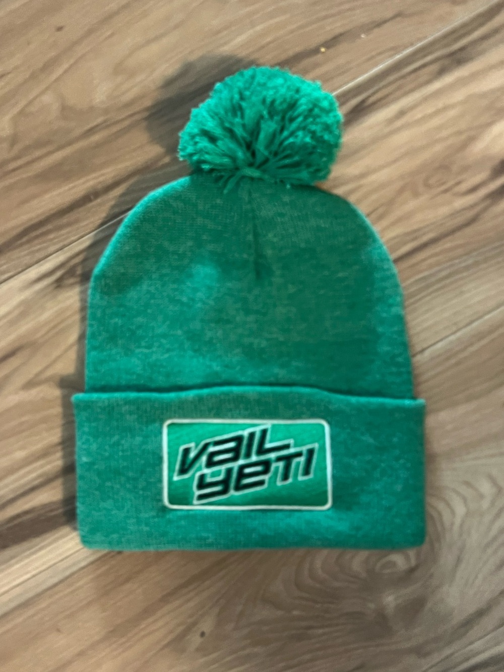 Vail Yeti Pom Beanie in Kelly Green
